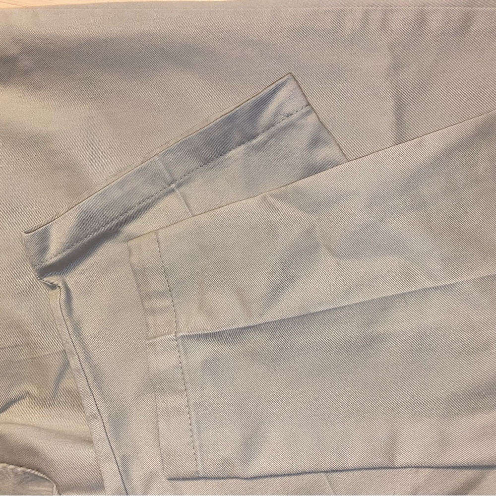 Eddie Bauer Pants Womens 14 Tan Khaki Double Pleat 100% Cotton Chinos - Picture 12 of 13